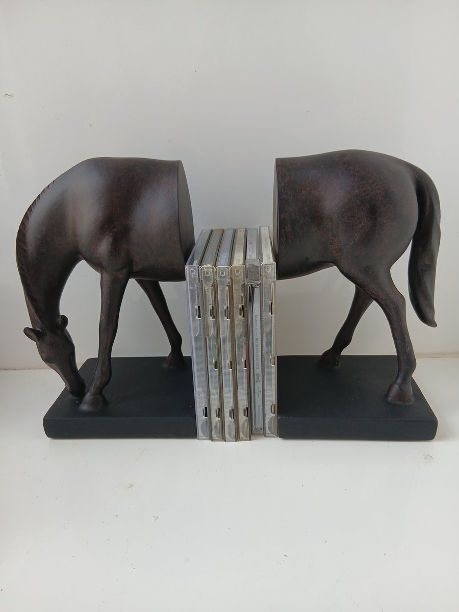 Paarden beeld paarden boekensteunen 21 x 14 x 10.5 cm per stuk