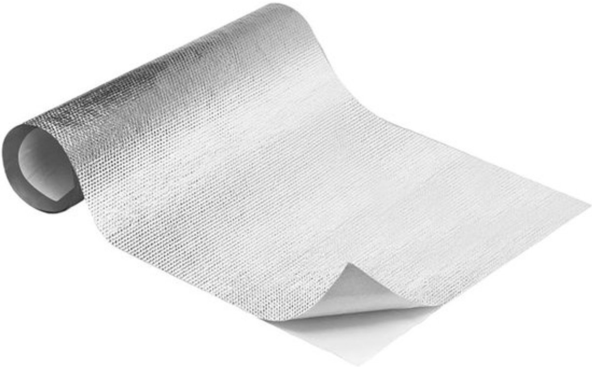 Zelfklevende Aluminized Warmtebeschermingsmat van Glasvezelisolatie voor Hoge Temperatuur (60 x 280 cm) - voor Veiligheid en Isolatie