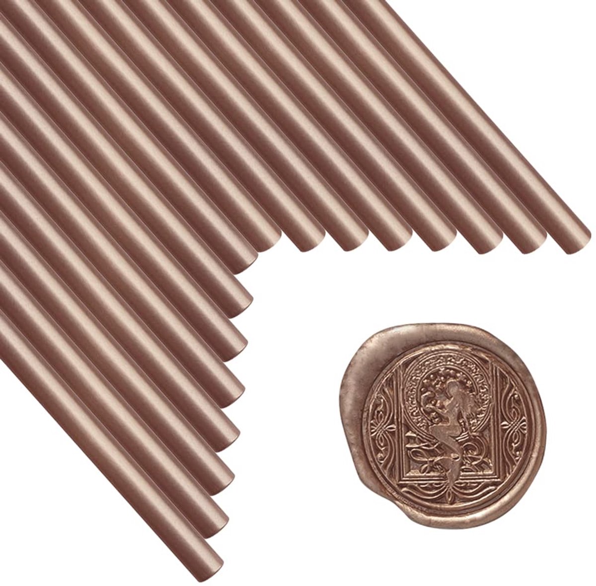 16 stuks lijmpistool afdichtingswax sticks voor Wax Seal Stempel, Wax Seal Stick voor 0,44 inch lijmpistool, voor bruiloft uitnodigingen, enveloppen (Champagne Gold)