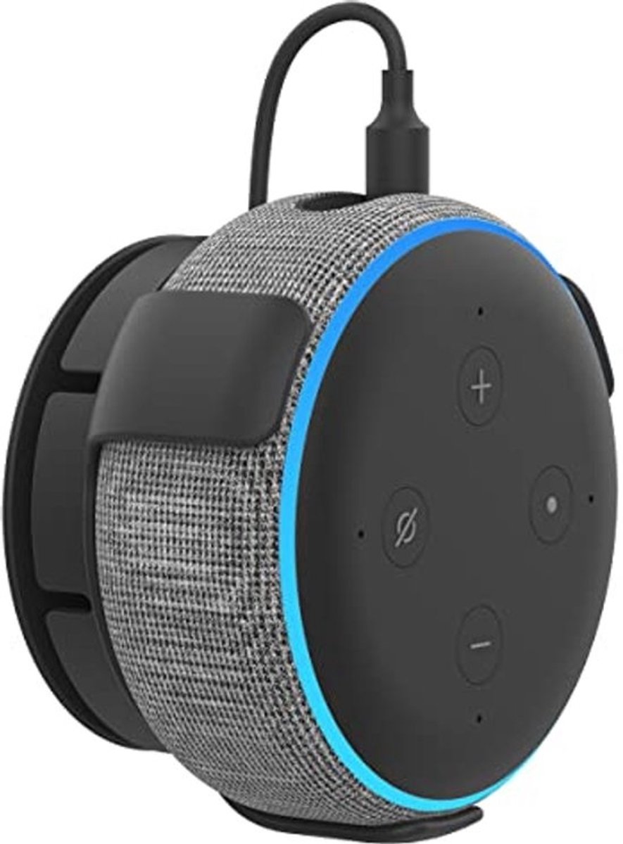 Wandmontagehouder voor Smart Speakers met Kabelmanagement - Zwart