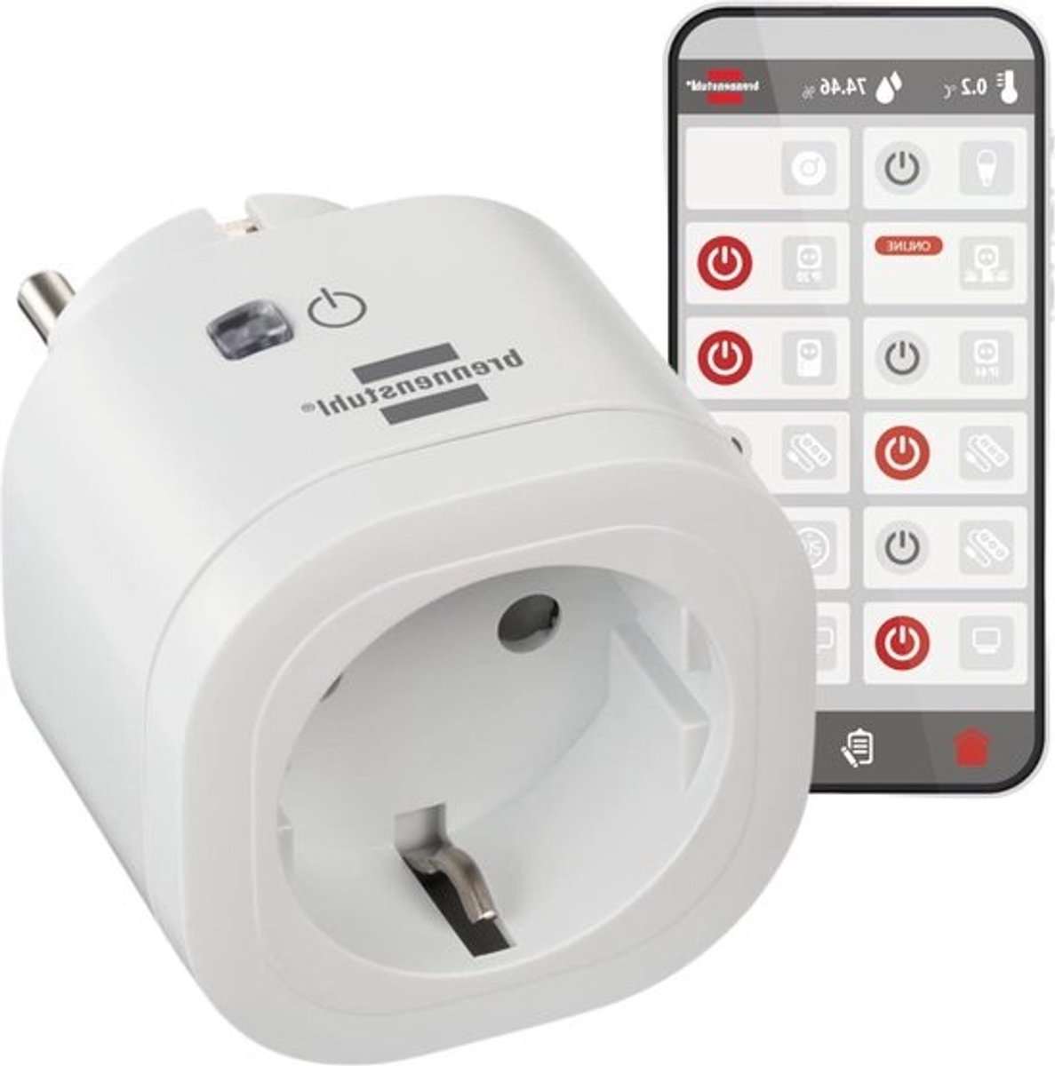 Smart Plug WA 3000 XS01 - 24 GHz Compatibel met Alexa en Google Assistant - Met Tijdsschakelaar - Gratis App.