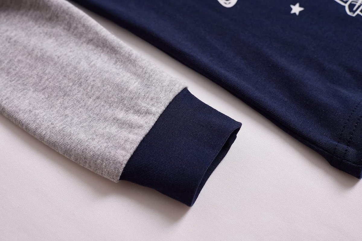 Pyjama voor kinderen, raket, astronaut, haai, dieren, katoen, bijpassende kleding, leeftijd 1-12 jaar