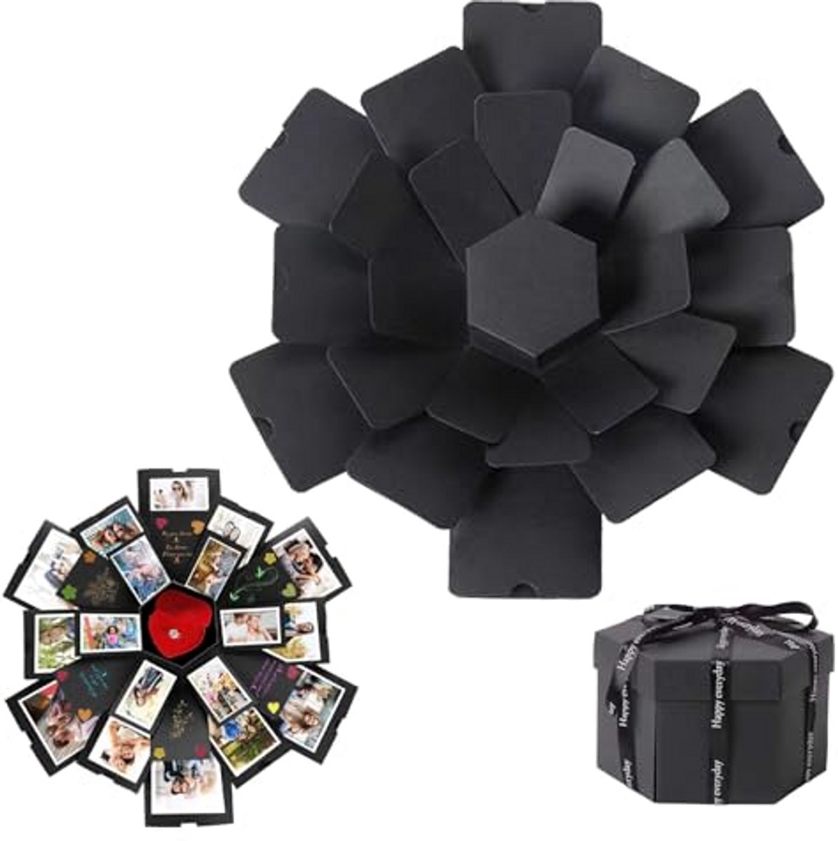 Explosie Cadeaudoos - Verrassingsdoos voor Foto's en Kleine Cadeaus - Geschenkdoos voor Verjaardag en Feestelijke Gelegenheden