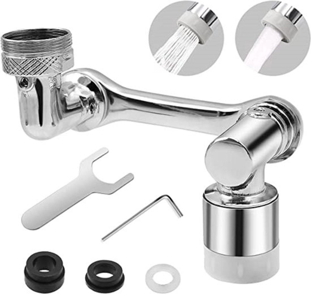 waterbesparend opzetstuk voor kraan (roestvrij) kraan opzetstuk / kraan opzetstuk - faucet attachment - Crane extension