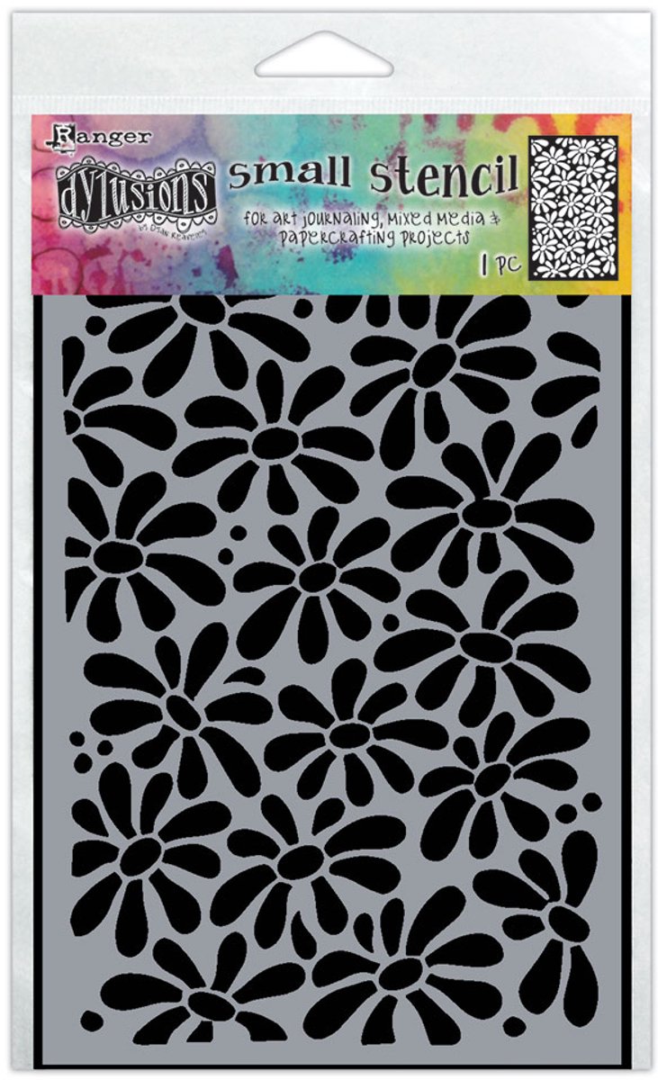 Dylusions stencil small - Field of daisies
