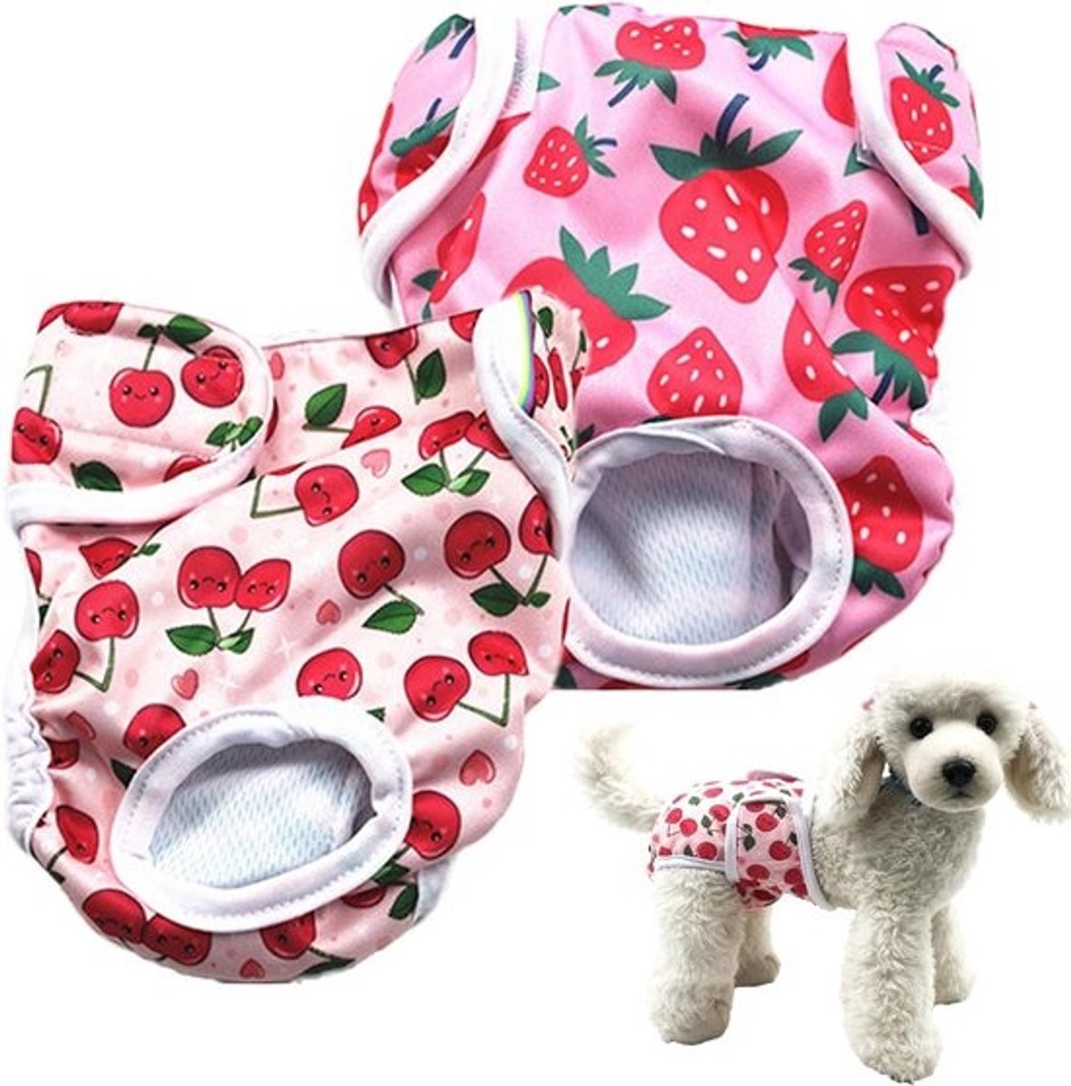 Herbruikbare hondenluiers voor puppy's - Absorberende en wasbare luiers voor kleine honden - Incontinentiebeheer en comfort