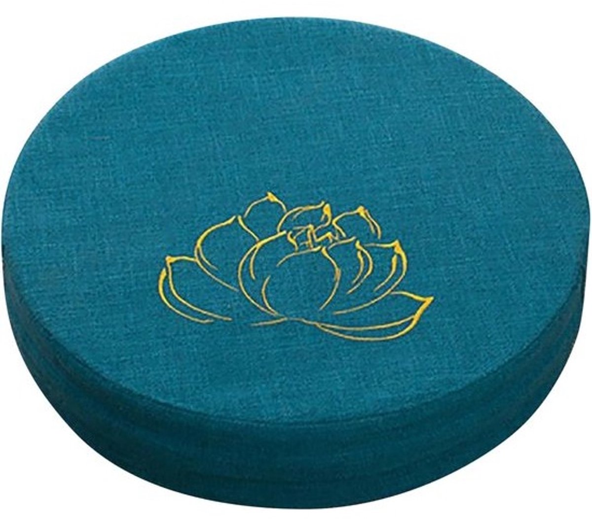 Rond meditatiekussen van hard schuim - Comfortabel vloerkussen met afneembare wasbare hoes - Voor yoga en zen-oefeningen in lichtblauw