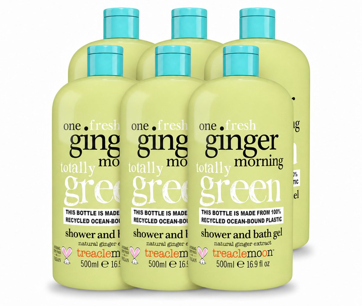 6 x Treaclemoon – Douchegel – One Ginger Morning – 500 ml - Voordeelverpakking - 6 stuks