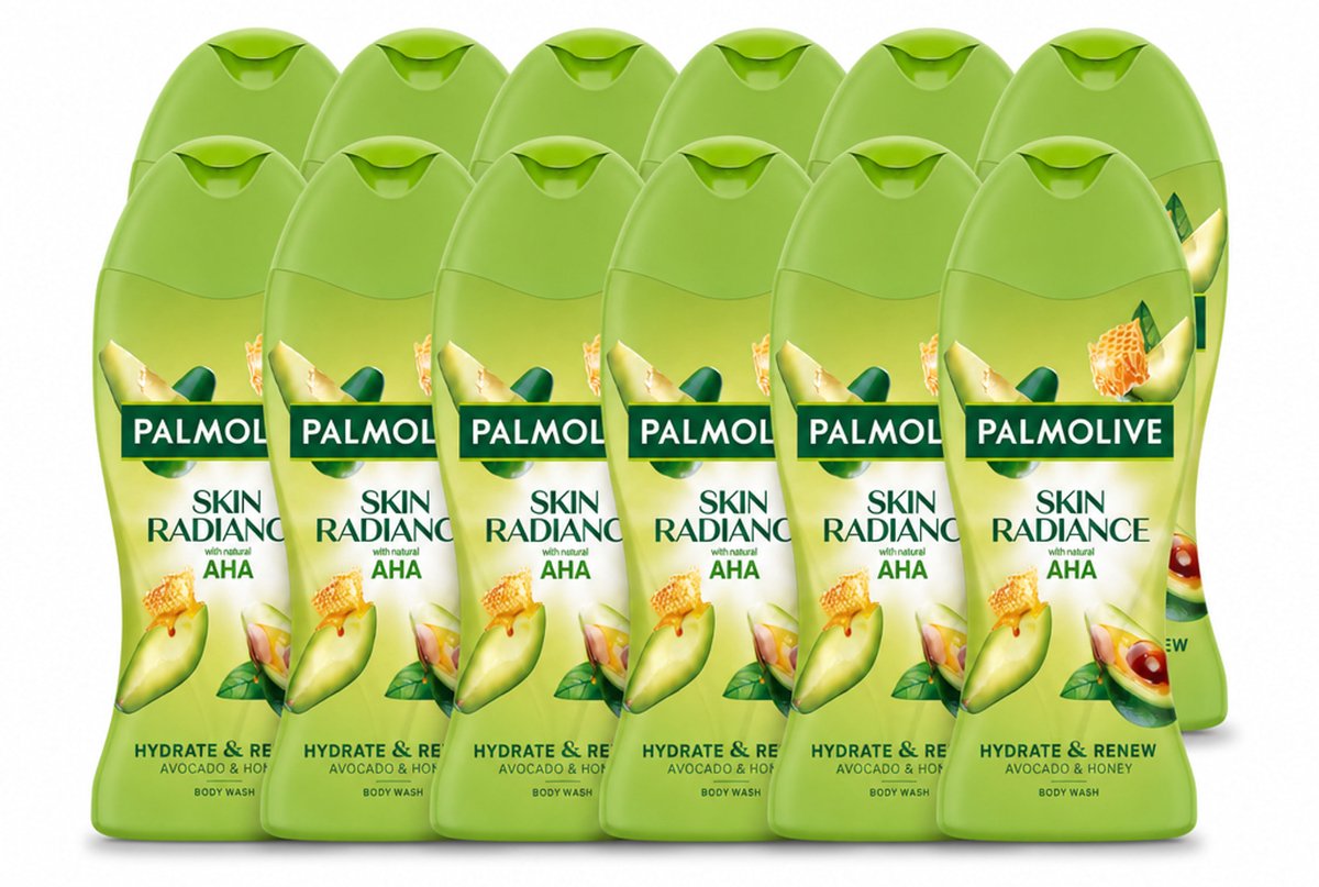 12 x Palmolive – Douchegel – Skin Radiance Avocado Honey – 250 ml - Voordeelverpakking - 12 stuks