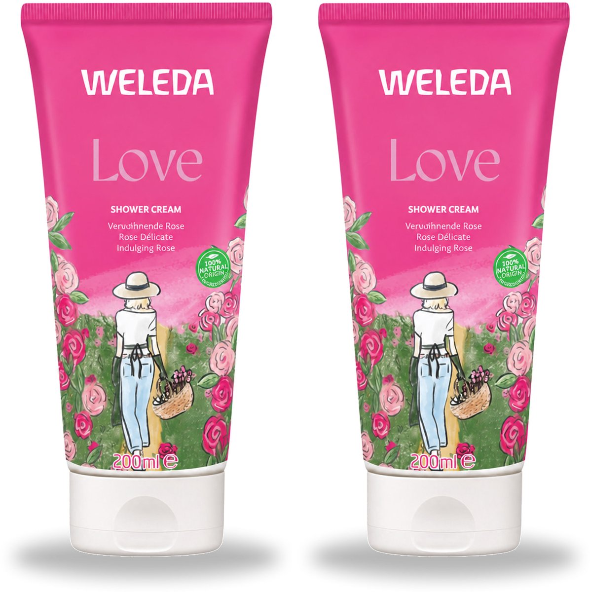 2 x WELEDA - Douchecrème Aroma Shower Love - 200 ml - Voordeelverpakking - 2 stuks