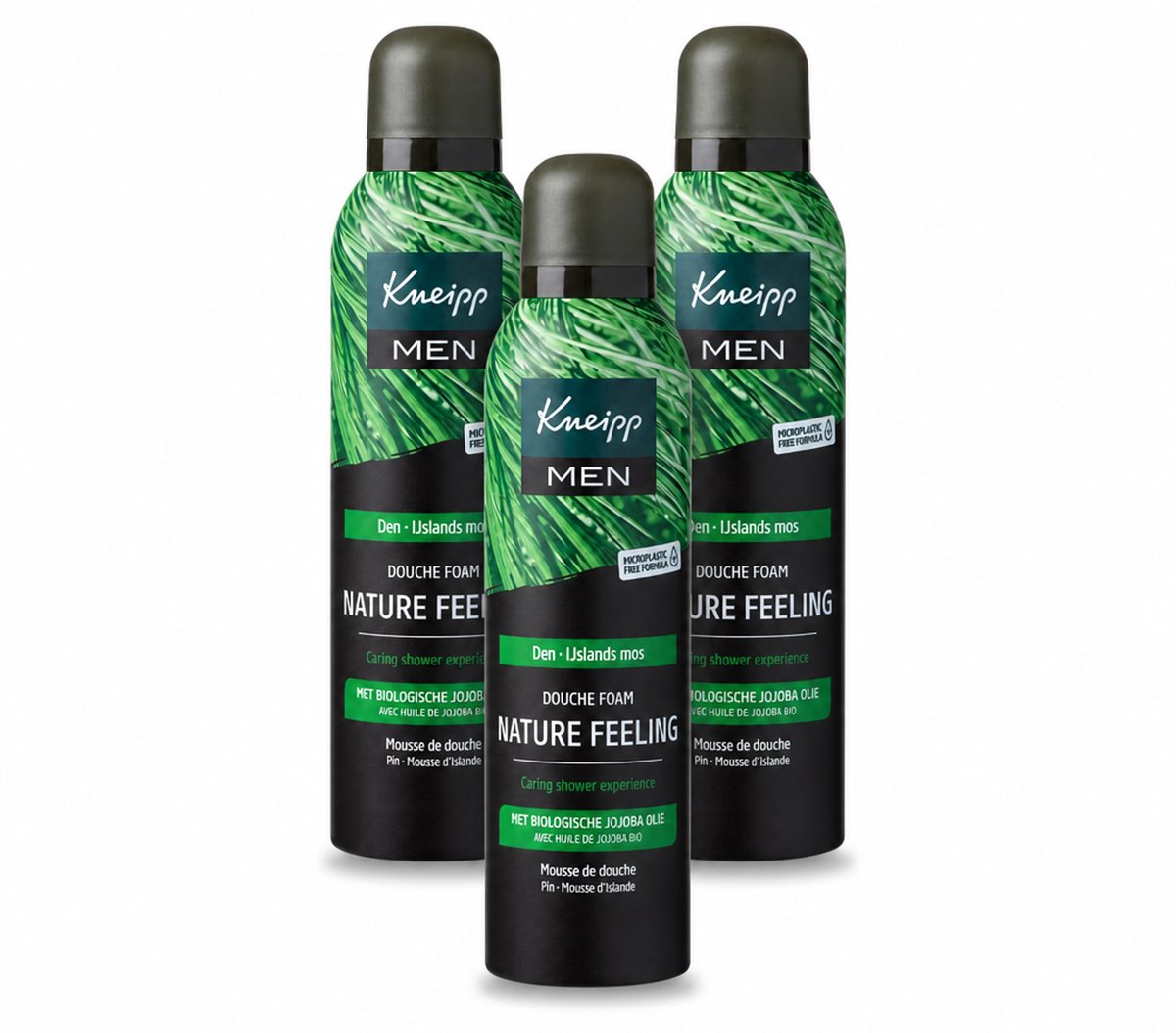 3 x Kneipp – Men Nature Feeling – Douche Foam – Frisse Dennengeur – 200 ml - Voordeelverpakking - 3 stuks