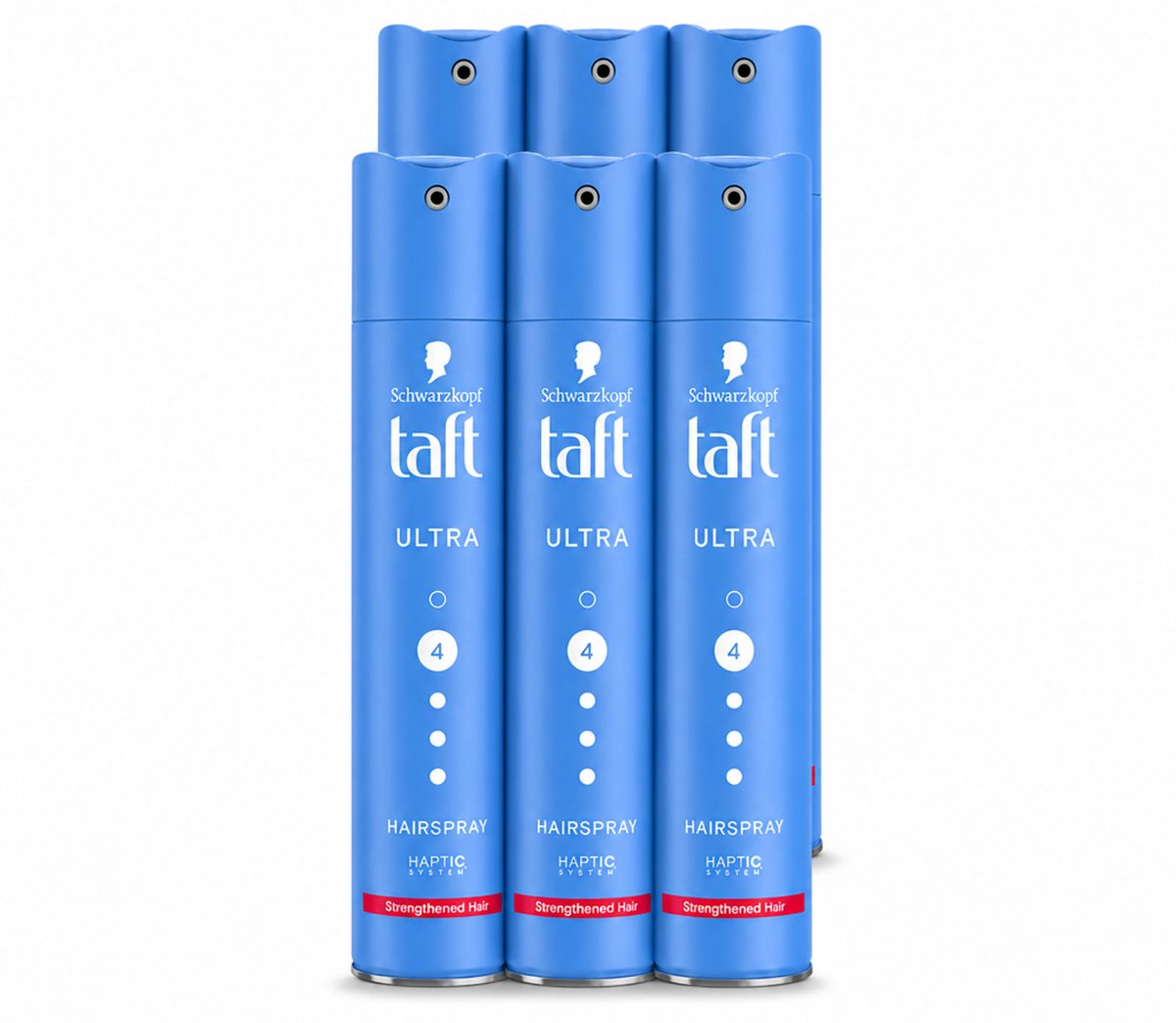 6 x Taft - Ultra 4 - Haarspray - Langdurige fixatie - 250 ml - Voordeelverpakking - 6 stuks