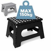 Opstapkrukje Inklapbaar - Antislip - 150KG - Huishoudtrap / Keukentrapje Opvouwbaar - Opstapje Volwassenen / Kinderen - Opstap Krukje - Opstapjes - Zwart - Löwenthal