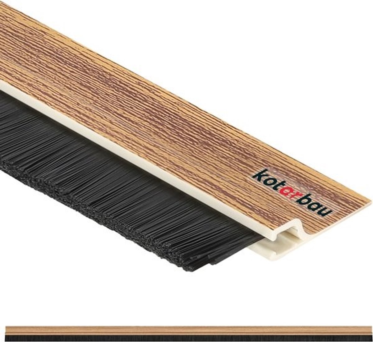 Zelfklevende deurafdichting 100 cm grenen afdichtstrips tochtstopper stripborstel deurborstel - KOTARBAU®