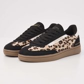 British Knights - Revival Dames sneakers laag - Maat 39 - Zwart - Panterprint - Wit - Vrouwen schoenen