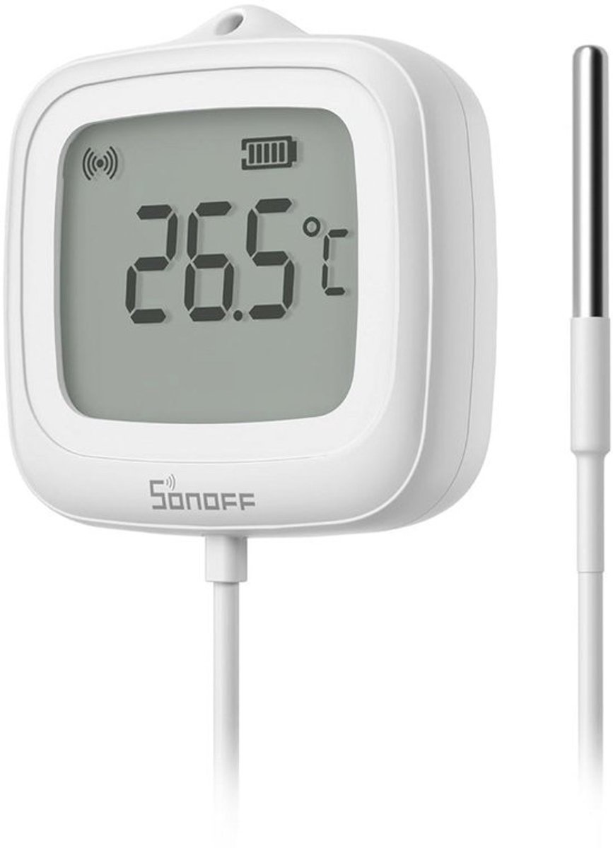 Zigbee Waterdichte Temperatuursensor met 1.5m RVS Sonde, LCD Display en APP Monitoring