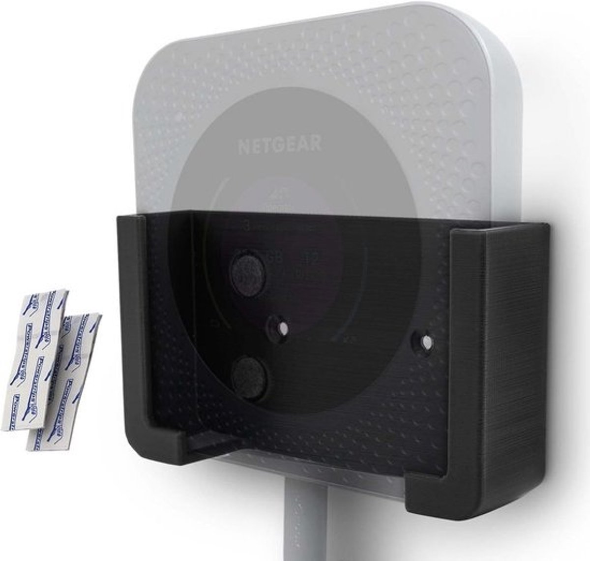 Wandhouder Router - Netwerk houder - Router Ophangen - Met vilten inzet - Niet gespecificeerd - Zwart