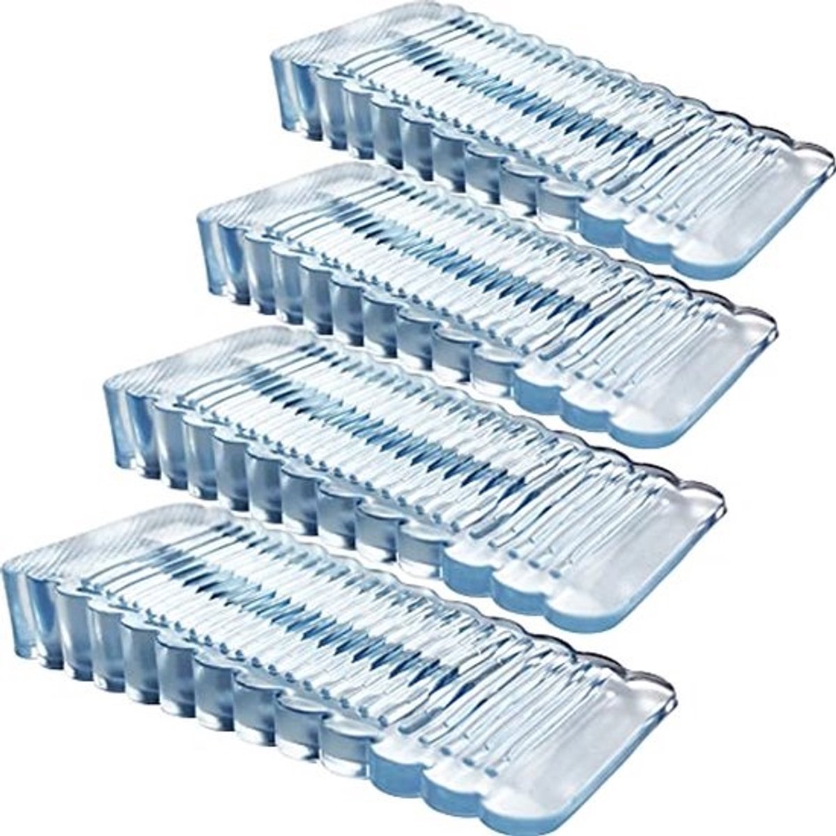 4 Pack Transparante Rubberen Deurstopper - Anti-slip Deurwedge voor Vloer en Patio