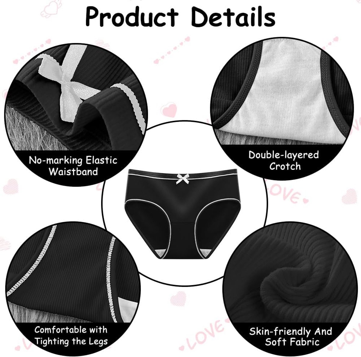 Meisjes Slipje, Zacht Ondergoed, Comfortabele Slips Onderbroek Essentiële Elastische Slipjes, Effen Slipje voor Leeftijd 8-18 Meisjes en Vrouwen