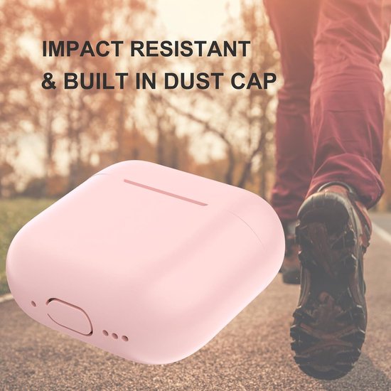 Hoes voor Airpods 4, dun beschermend Silicone Case voor AirPods 4th 2024 (USB-C) Skin Front LED zichtbaar siliconen hoesje, Roze — afbeelding 5