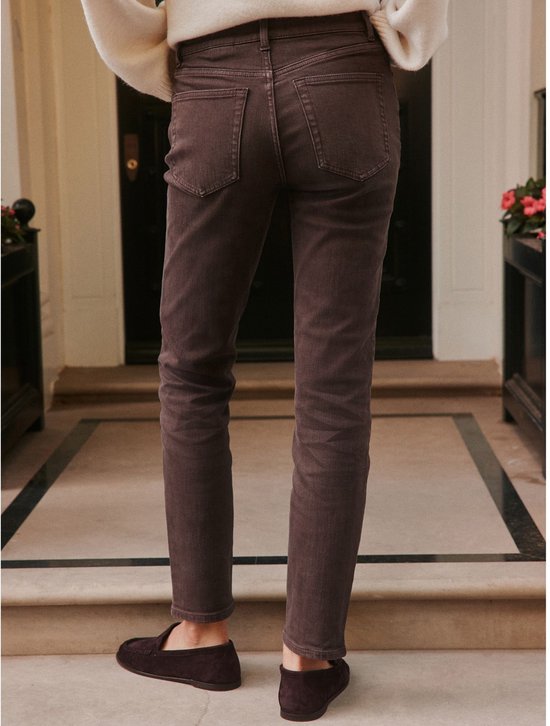 Next - Dames - Nette stretchjeans met halfhoge taille - Bruin
