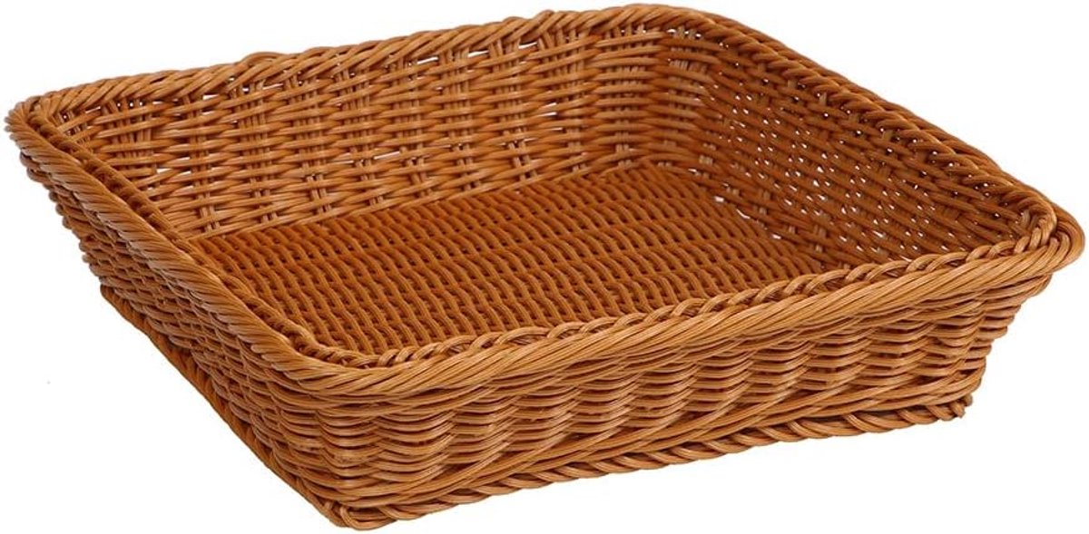 Mand van gevlochten wilgentenen, vintage-stijl, voor gastgeschenken, decoratieve voorwerpen (45 x 45 x 8 cm)