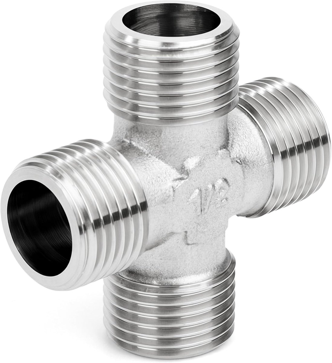 Elleboog 90° 4-weg 1,27 cm mannelijk buisaansluitventiel, sanitaire aansluiting voor koud warm water, doucheaccessoires, compatibel met alle schroefdraadverbindingen van messing