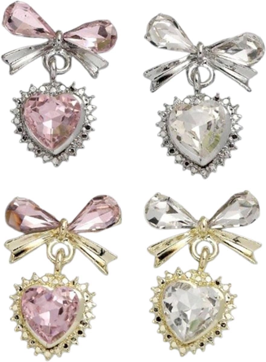 Mix look kleine stenen -bedeltjes 10 stuks - kleding versieren steentjes DIY hobby knutselen Glitter