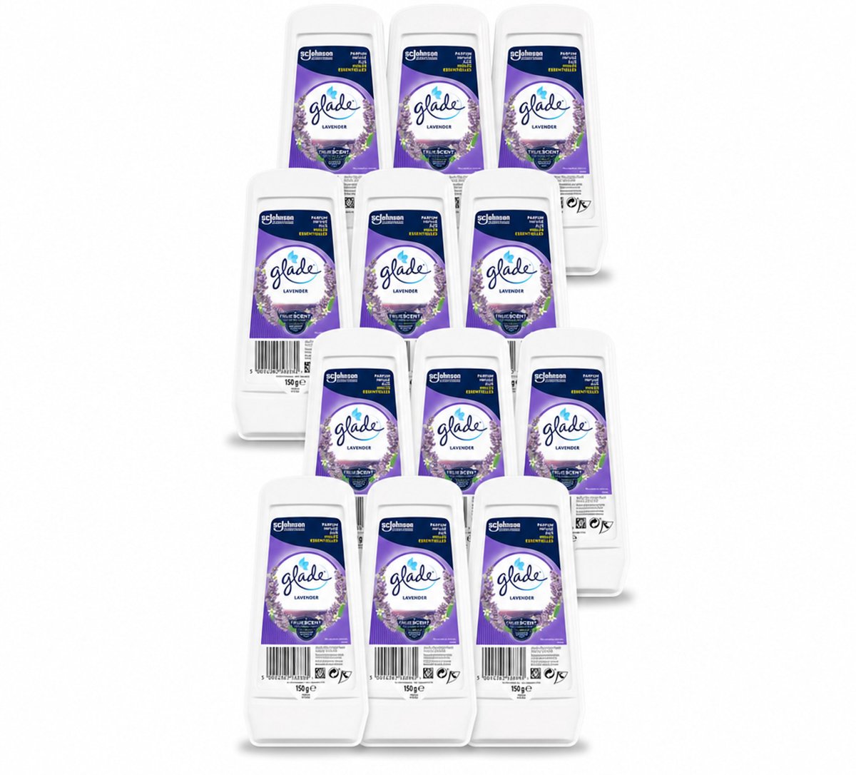 12 x Glade - Gel - Tranquil Lavender & Aloë - 150 g - Voordeelverpakking - 12 stuks