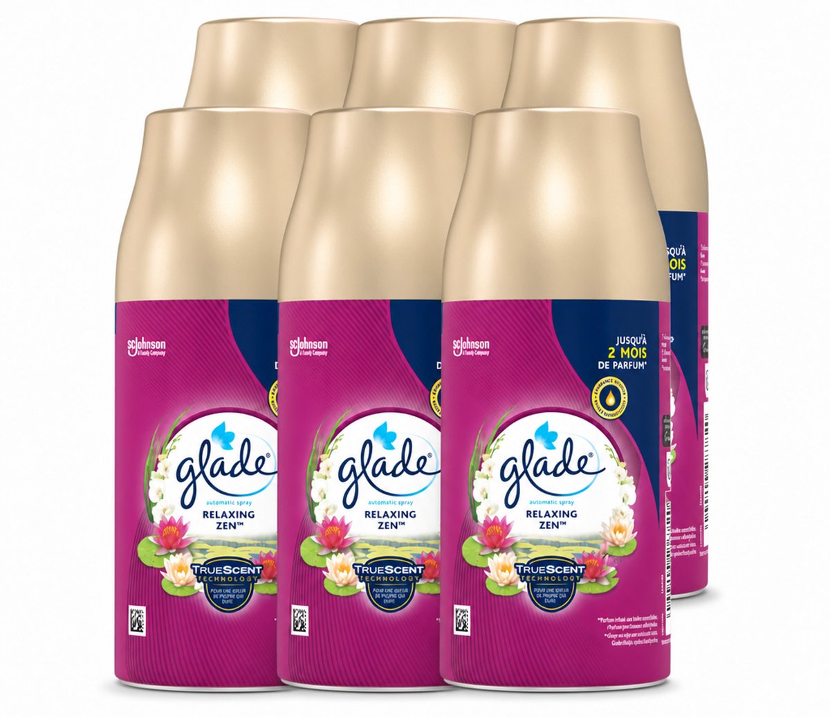 6 x Glade - Navulling Automatische Spray - Relaxing Zen - 269 ml - Voordeelverpakking - 6 stuks
