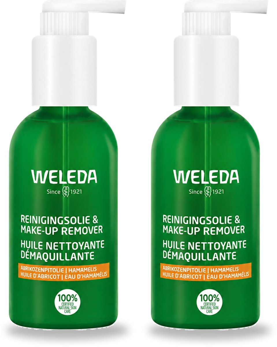 2 x WELEDA - Reinigingsolie & Make‑up Remover - 150 ml - Bulkverpakking - 2 stuks