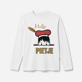 Starry Indigo - Sinterklaas | Pietje T-shirt met glittert | Meisjes | Jongens | Unisex | Wit | Maat 122/128