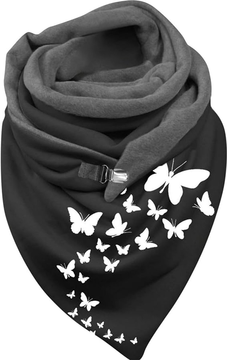warme wintersjaal - omslagdoek - warme schoudersjaal - Warme Winter Sjaal - Superzacht, Warm & Ademend - voor trui, blouse, jurk, jas, enz - zwart