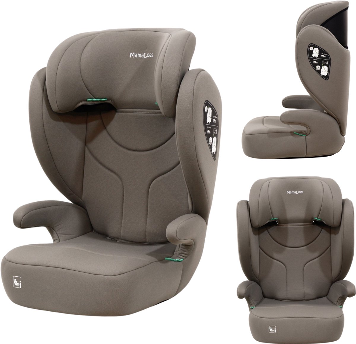 MamaLoes Rio Taupe Isofix 100-150 cm i-Size Autostoel