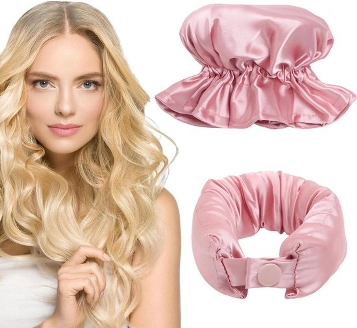 Zachte, comfortabele haarrollers voor nachtelijk gebruik - Hittevrije krullen, ideaal voor lang haar en moeiteloos stylen