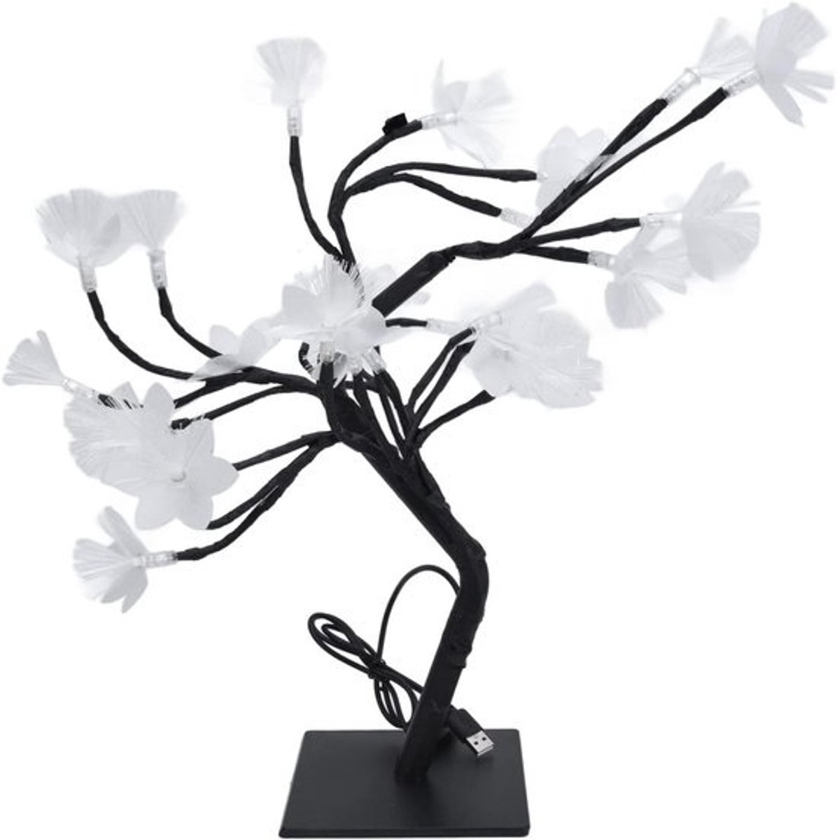 Kunstmatige LED Bloesem Boom met 24 LED-lampen, USB-aangedreven voor Binnen en Buiten, Perfect voor Kerst, Bruiloften en Feestdecoratie