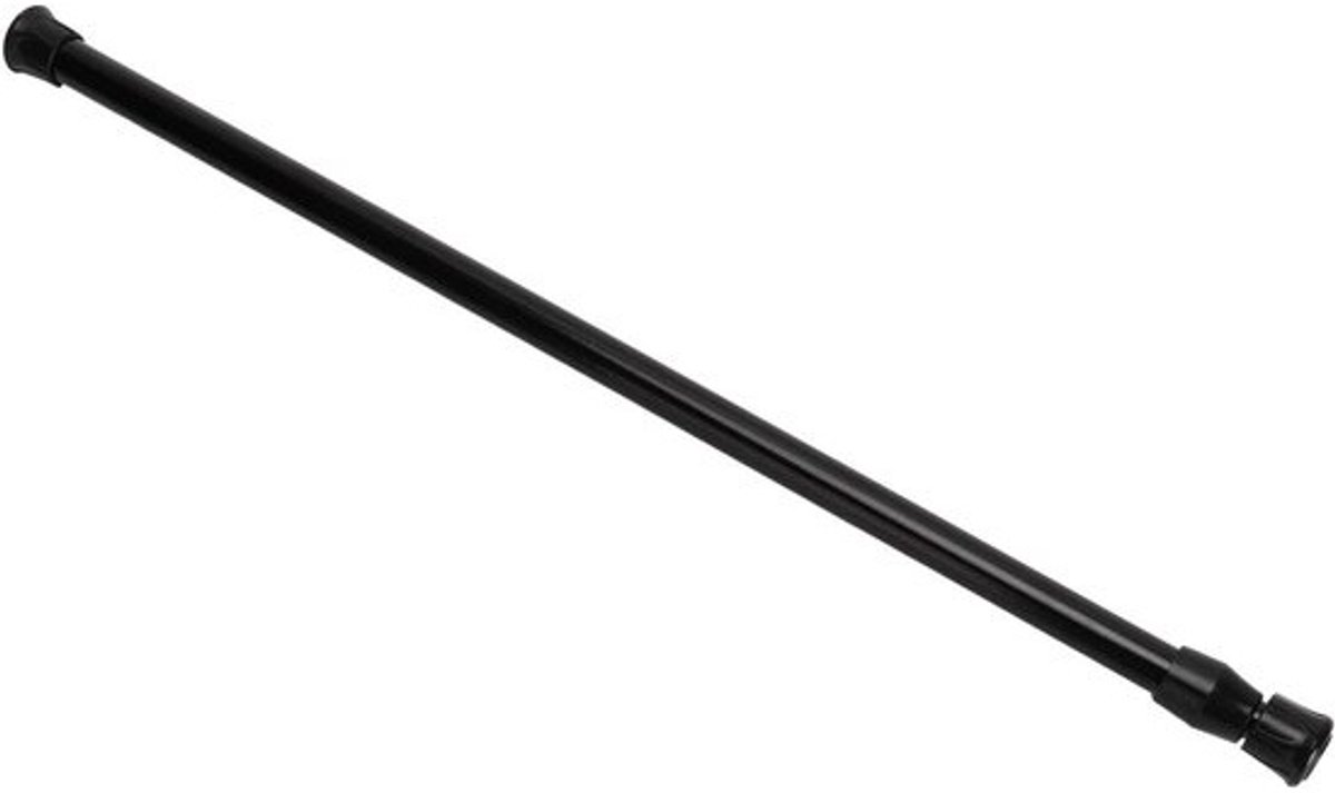 Verstelbare spannerstang - zwart - Duurzaam telescoopmodel van 40-70 cm - diameter 1.2 cm - voor raamdecoratie en gordijnen