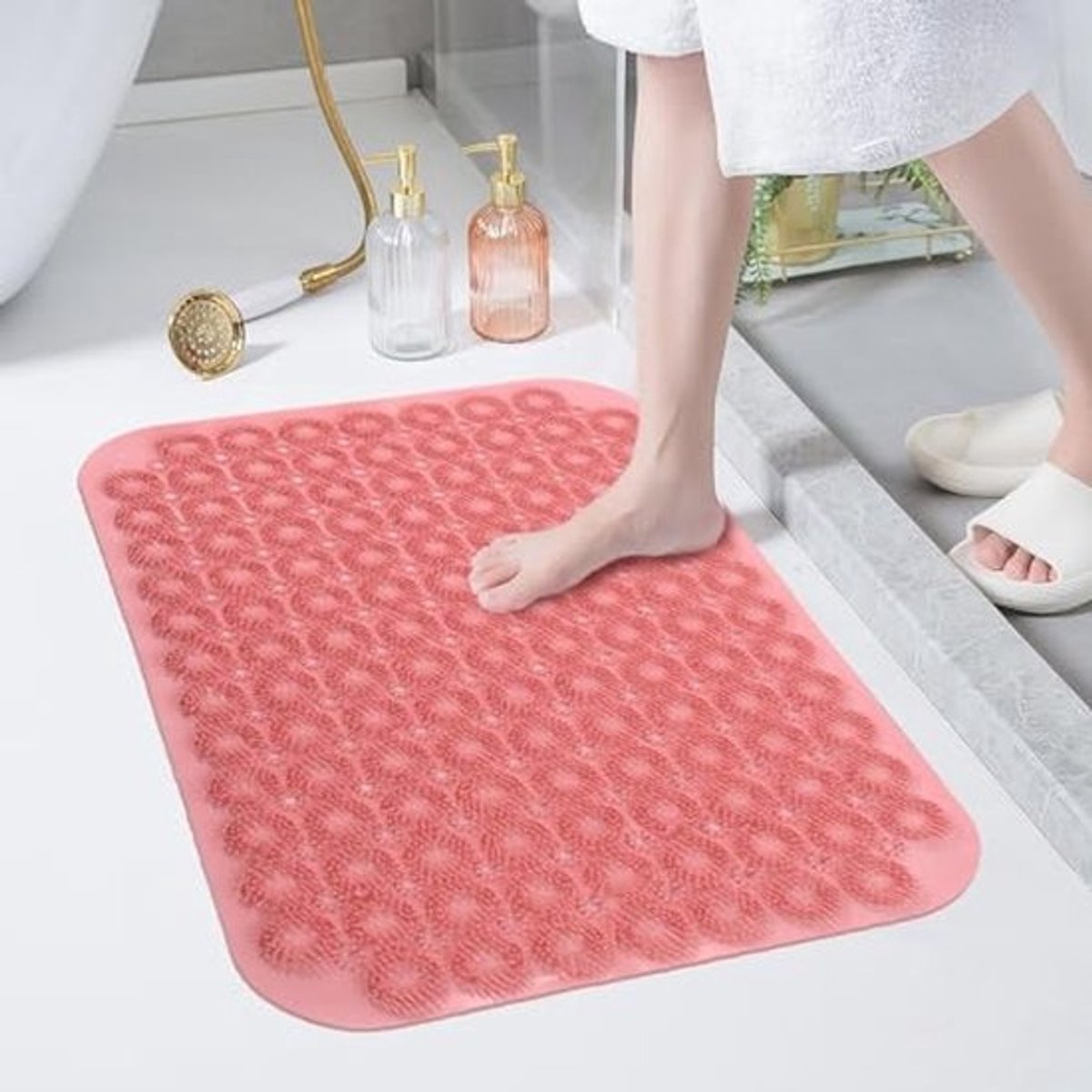 Ronde Antislip Douchemat met Zuignappen - 40 x 60 cm