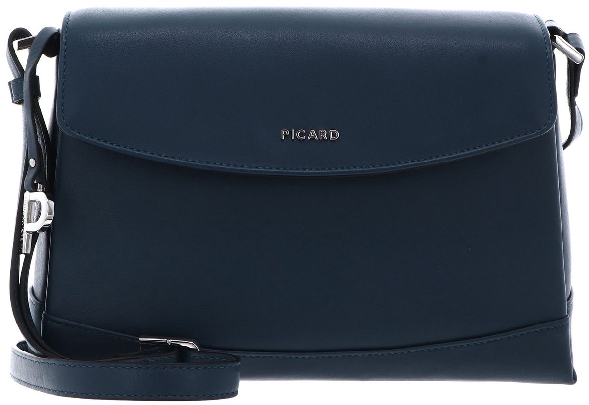 PICARD Leren schoudertas Really Shoulder Bag Deep Ocean petrol