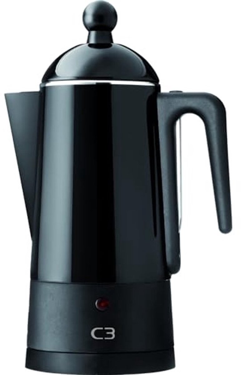 Design Percolator voor 4-12 Kopjes - Draadloze Koffiemaker van Roestvrij Staal