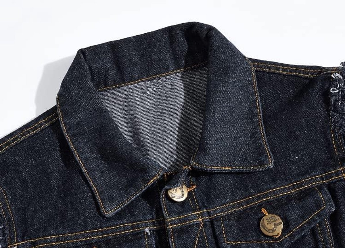Denim vest voor heren, klassieke mouwen, dunne jassen