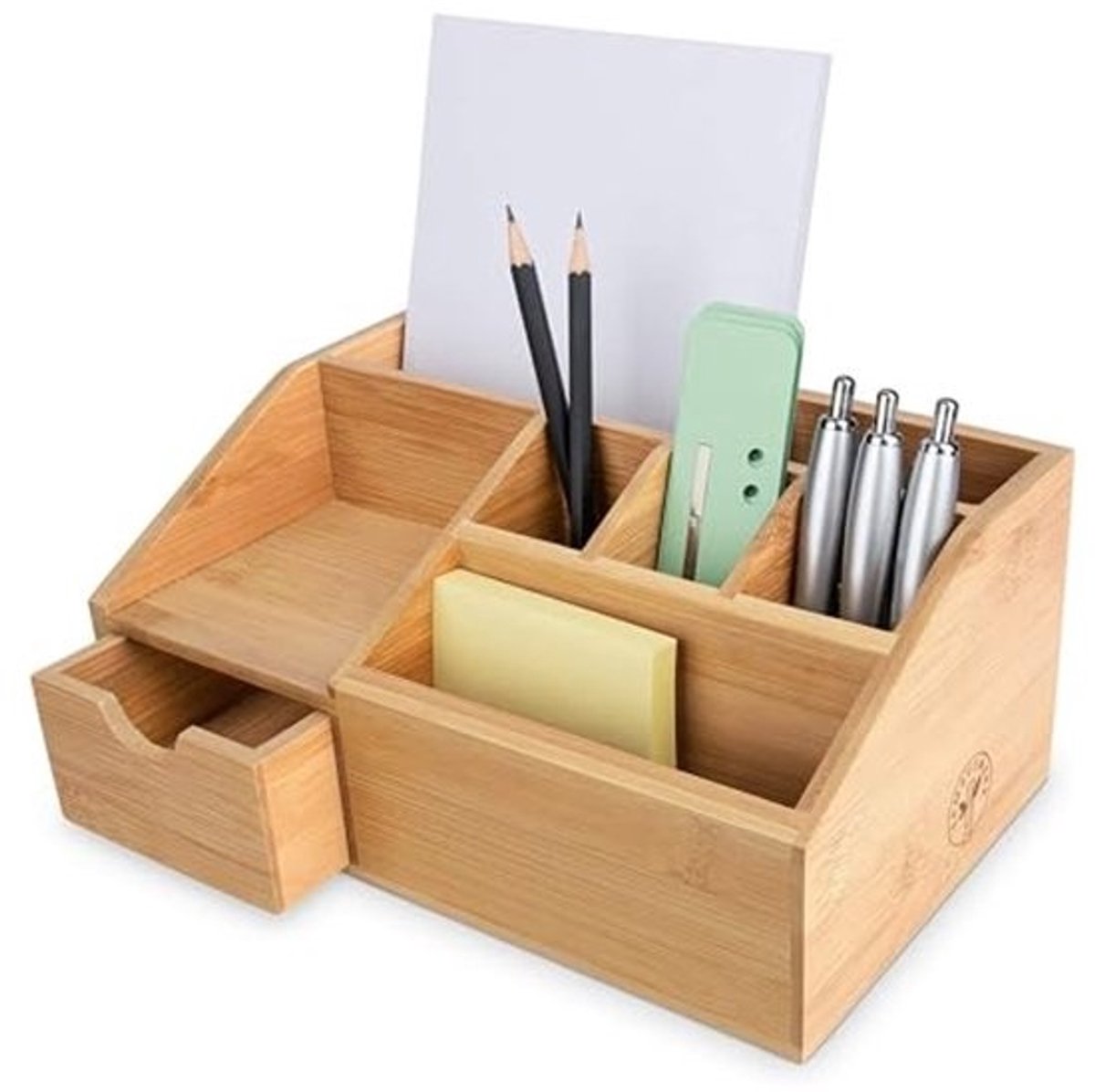 Bureau-organizer van bamboe met lade en pennenhouder - Duurzaam en multifunctioneel