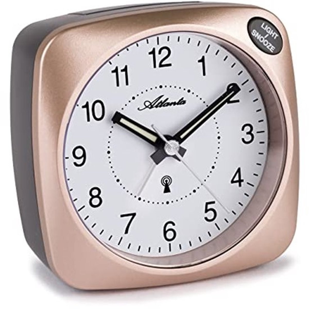 Wekker met Licht Snooze Crescendo Analoog Koper