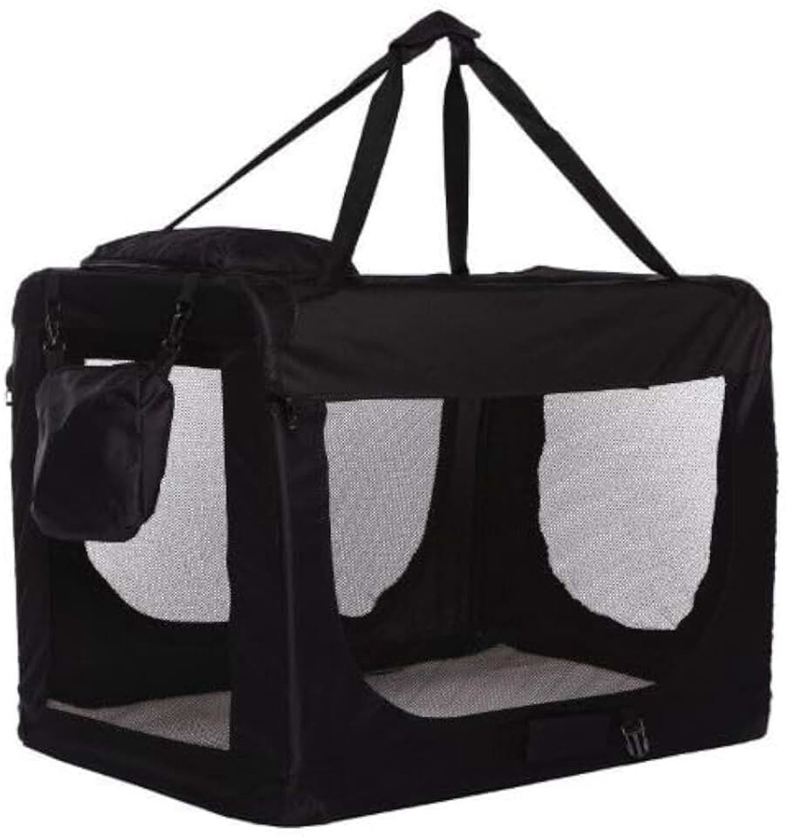 Reisbench Zwart XL (91 cm) - Nylon Softbench - Opvouwbaar - Lichtgewicht Hondenbench - Autobench Transportbox