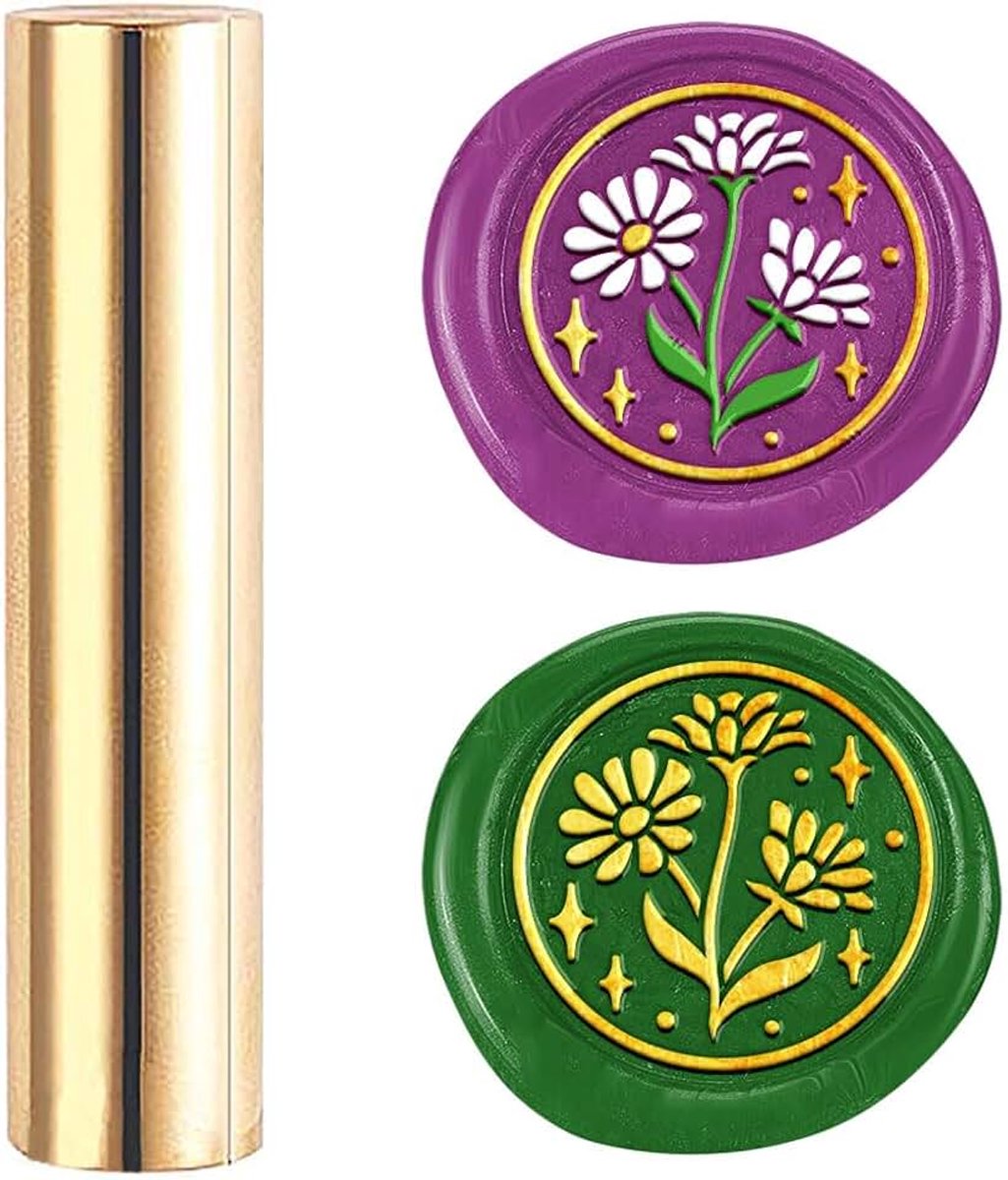 Daisy Mini messing stempel waxzegelpistool vintage 15 mm zegelstempel gepersonaliseerde waszegel voor bruiloftsuitnodigingen enveloppen Halloween Kerstmis wijnverpakking