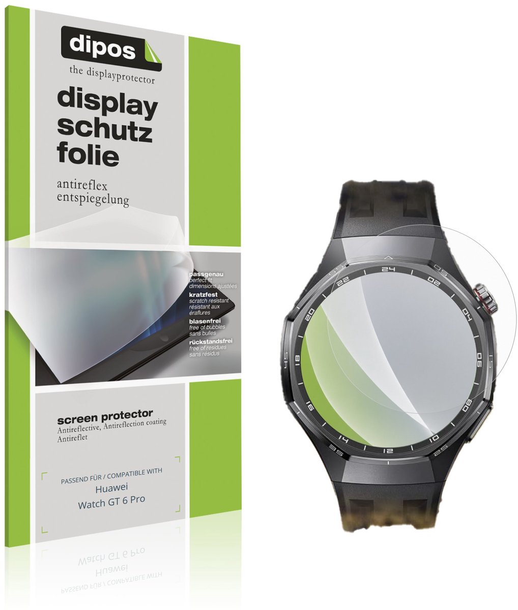 dipos – 6x Matte Beschermfolie geschikt voor Huawei Watch GT 6 Pro | Krasbestendige & antireflecterende Screenprotector Ultra-Thin