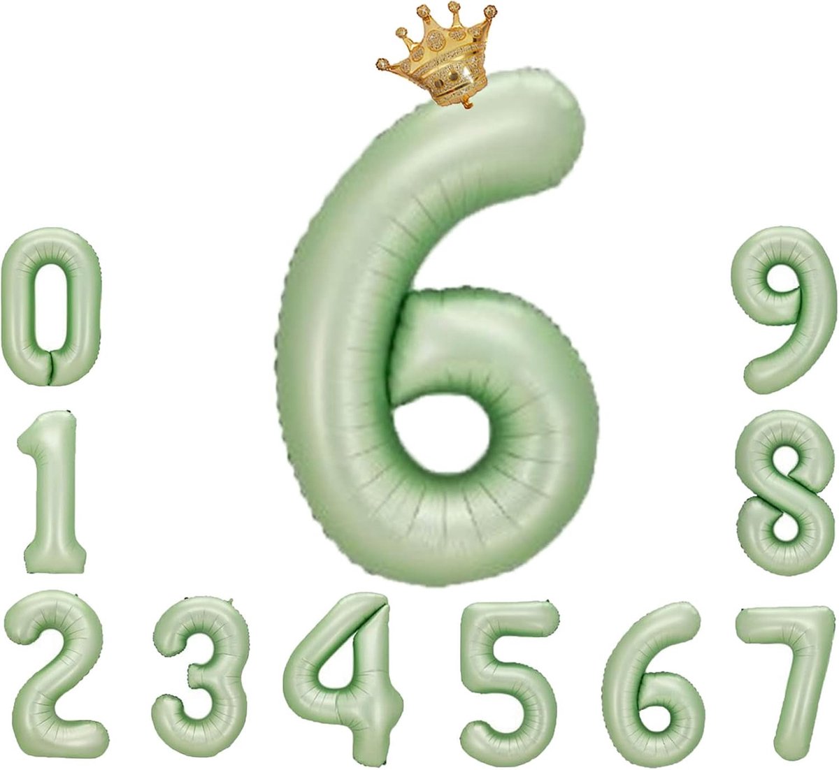 Foil Ballon Cijfer 6 jaar Helium Cijfer 6 Nummer 6 Ballonnen 6 jaar Verjaardagsfeestje Decoraties Anniversary XXL