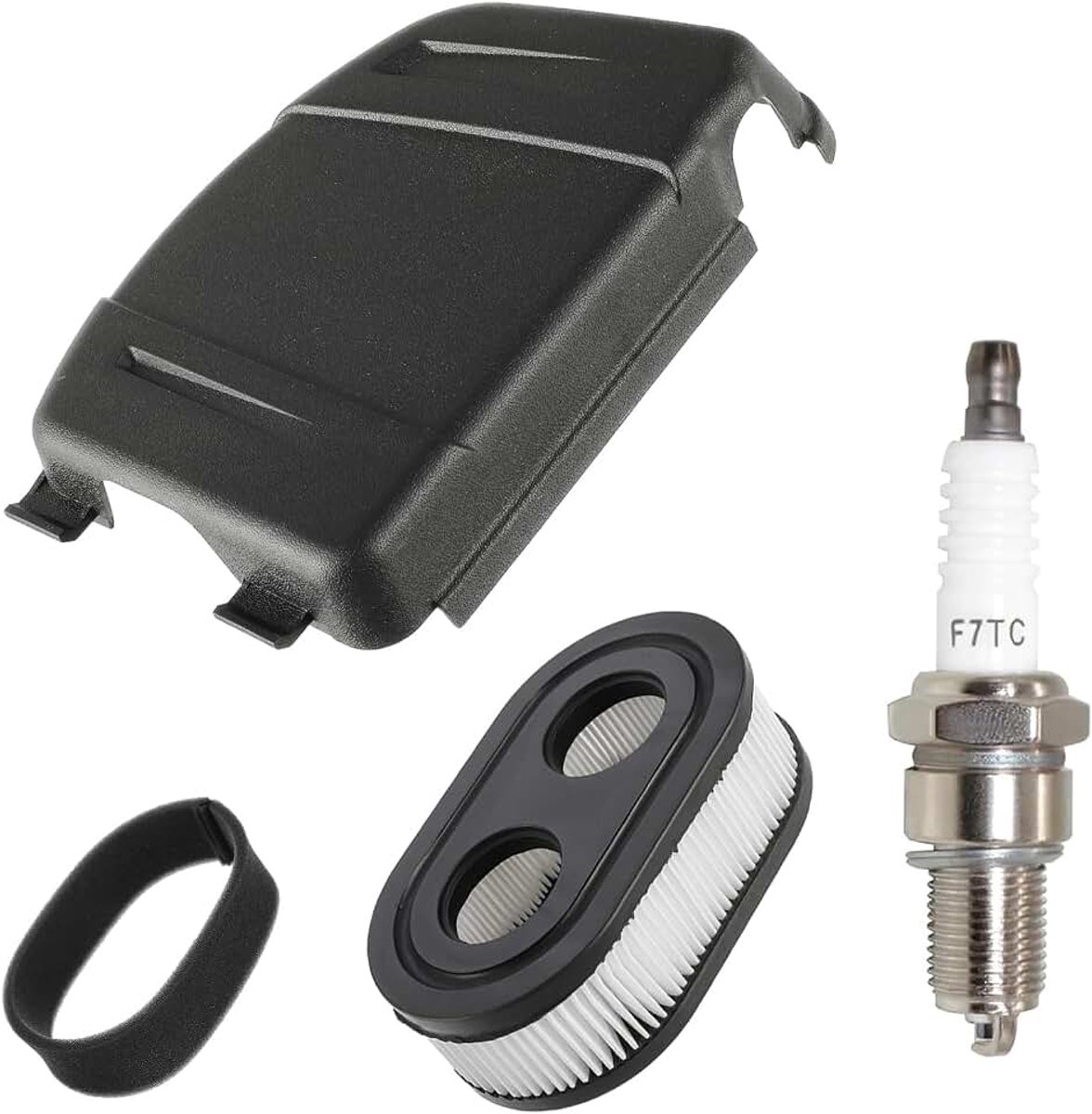 Grasmaaier luchtfilter deksel luchtfilter 594106 voor Briggs & Stratton motoren 650EXI 675EXI 675IS vervangt 593260 798452, met bougies (4 stuks)