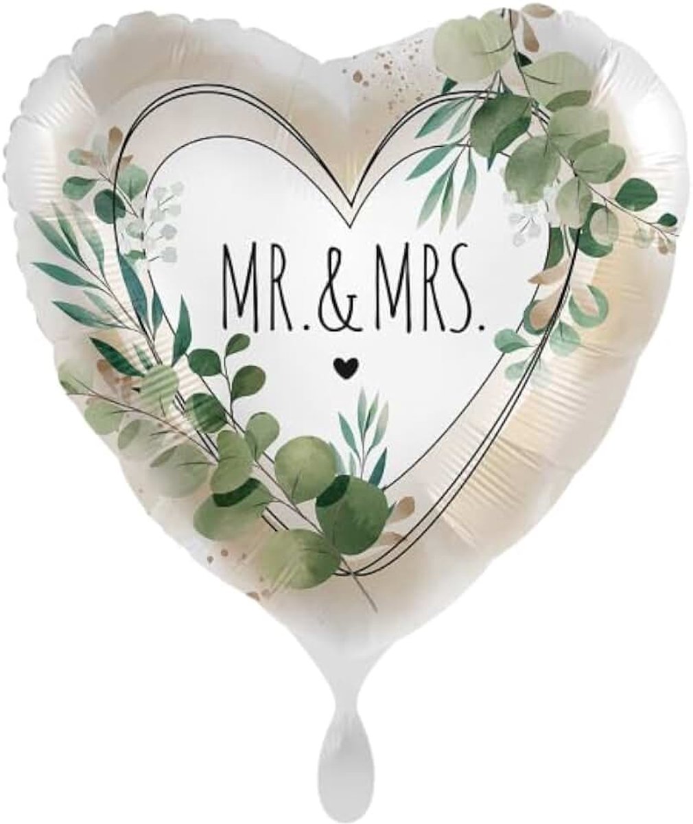 Folieballon * MR. & MRS. * als decoratie of cadeau voor de bruiloft | grootte: 43cm | ballon ballon groef verloving