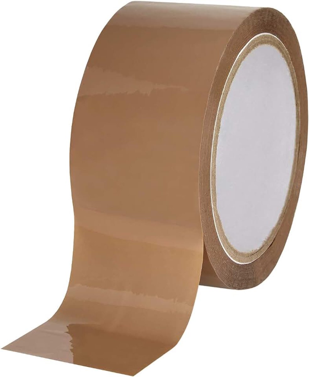 Plakband pakketplakband stil 66m x 50mm 48? bruin of transparant (36x rollen, bruin)